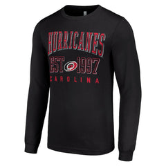 Carolina Hurricanes Starter Logo Graphic Long Sleeve T-Shirt - Black - NHL 201083290