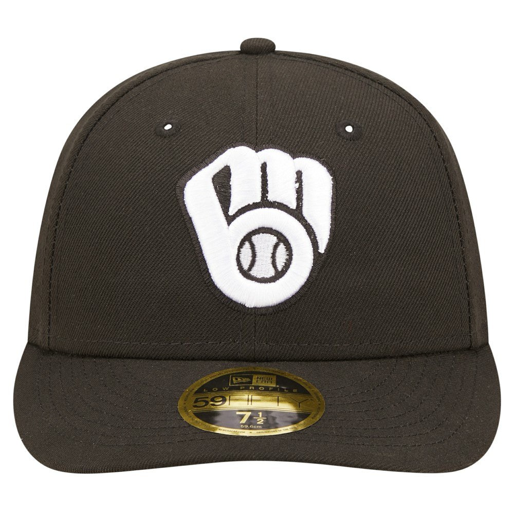Milwaukee Brewers New Era Low Profile 59FIFTY Fitted Hat - Black - New Era Online
