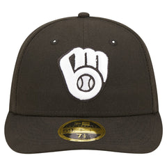 Milwaukee Brewers New Era Low Profile 59FIFTY Fitted Hat - Black - New Era Online
