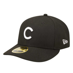 Chicago Cubs New Era Low Profile 59FIFTY Fitted Hat - Black - New Era Discount