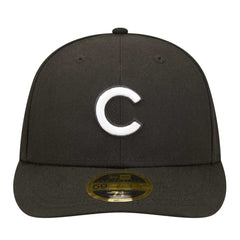 Chicago Cubs New Era Low Profile 59FIFTY Fitted Hat - Black - New Era Discount