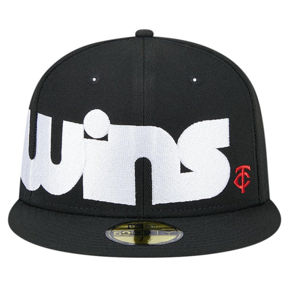 Minnesota Twins New Era Checkered Undervisor 59FIFTY Fitted Hat - Black - New Era Lifestyle