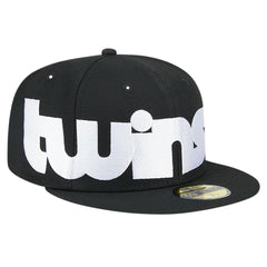 Minnesota Twins New Era Checkered Undervisor 59FIFTY Fitted Hat - Black - New Era Lifestyle