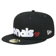 Washington Nationals New Era Checkered Undervisor 59FIFTY Fitted Hat - Black - New Era Sale