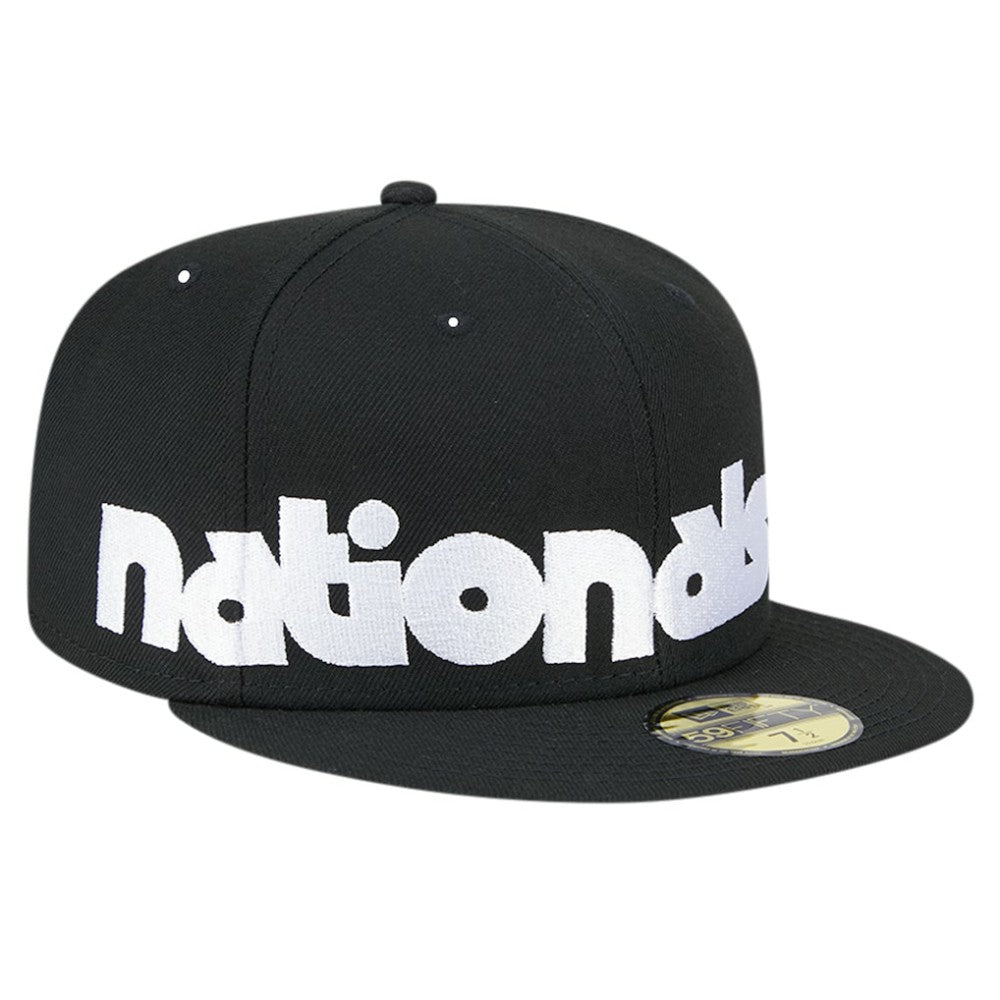 Washington Nationals New Era Checkered Undervisor 59FIFTY Fitted Hat - Black - New Era Sale