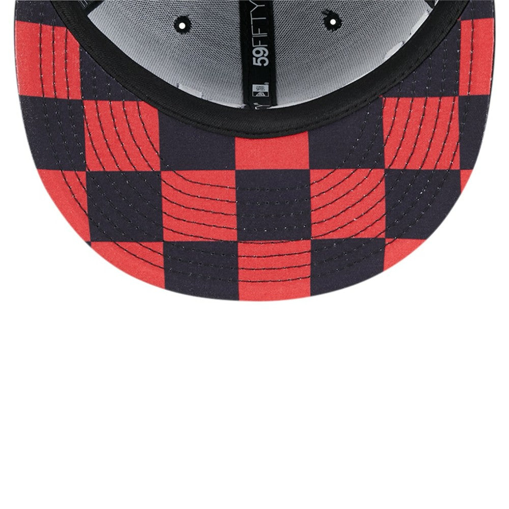 Washington Nationals New Era Checkered Undervisor 59FIFTY Fitted Hat - Black - New Era Sale