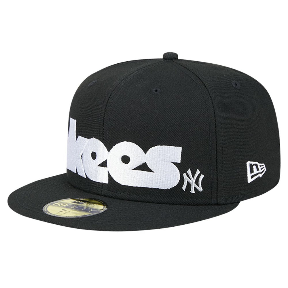 New York Yankees New Era Checkered Undervisor 59FIFTY Fitted Hat - Black - New Era Discount