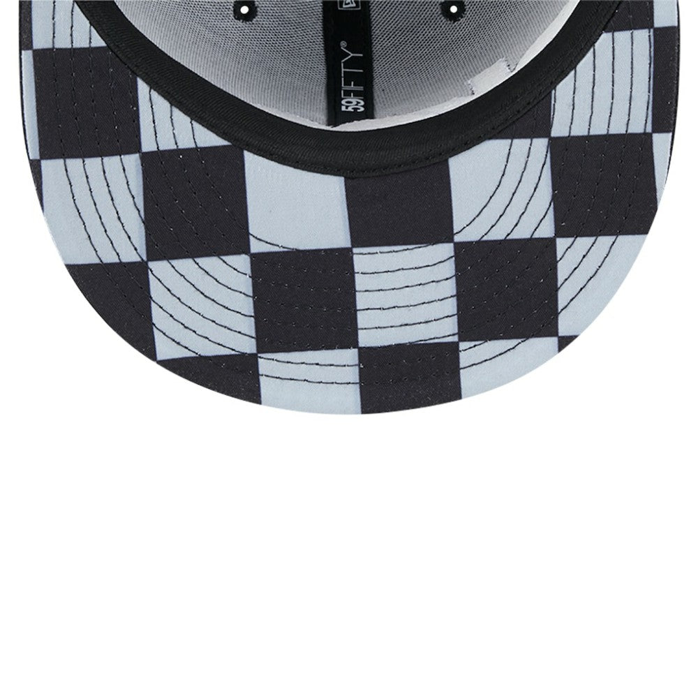 New York Yankees New Era Checkered Undervisor 59FIFTY Fitted Hat - Black - New Era Discount