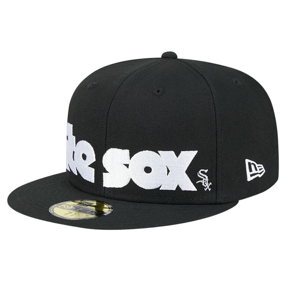 Chicago White Sox New Era Checkered Undervisor 59FIFTY Fitted Hat - Black - New Era Sale