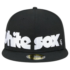Chicago White Sox New Era Checkered Undervisor 59FIFTY Fitted Hat - Black - New Era Sale