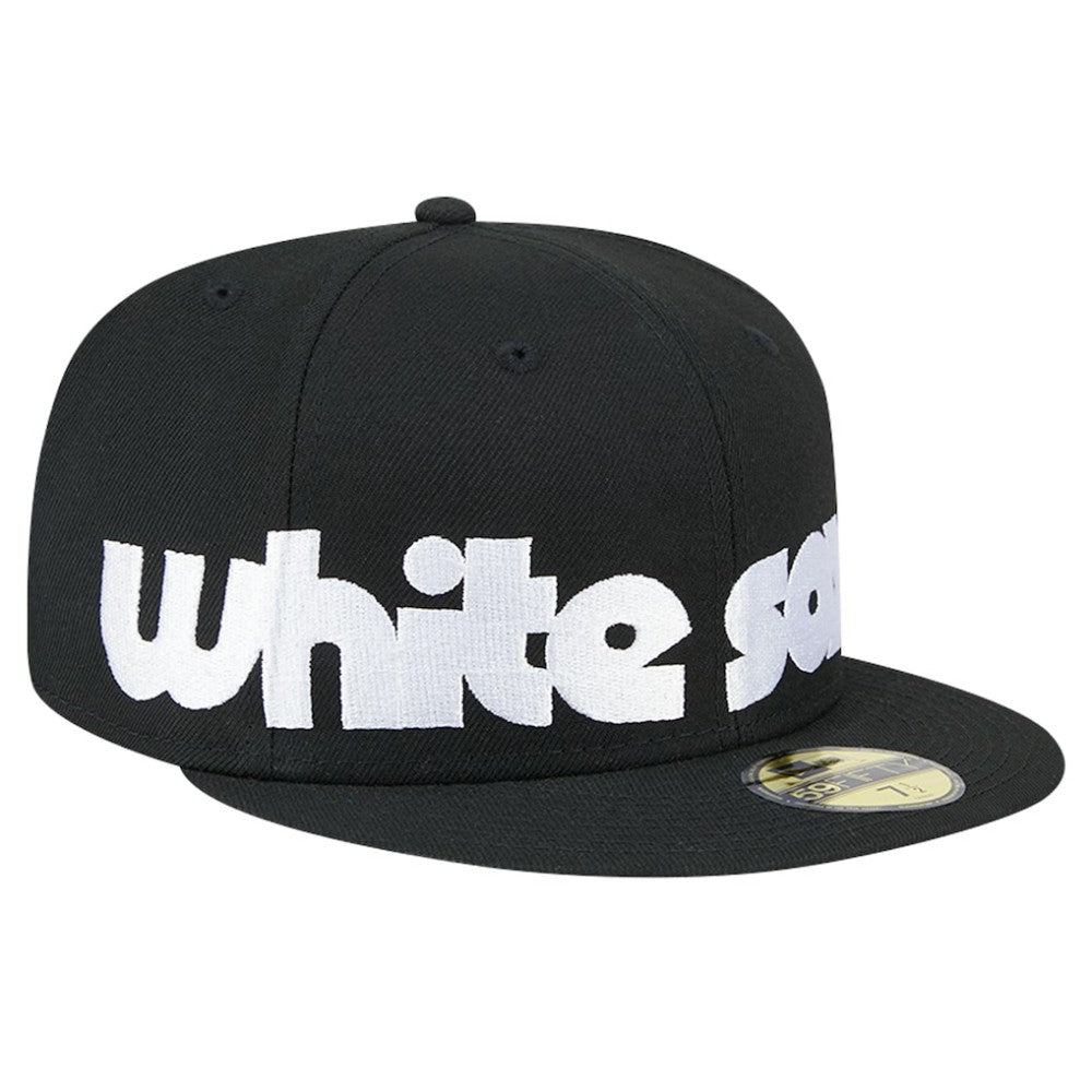 Chicago White Sox New Era Checkered Undervisor 59FIFTY Fitted Hat - Black - New Era Sale