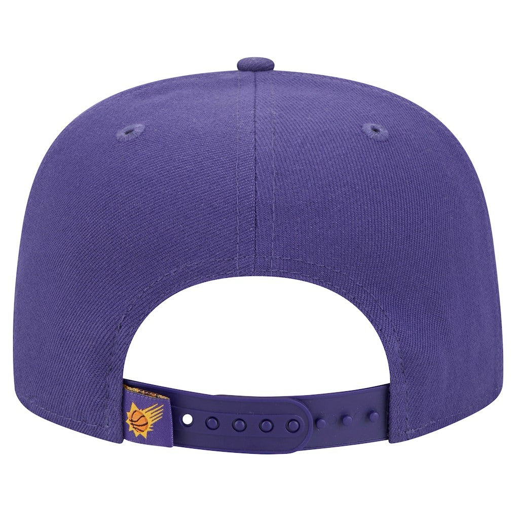 Phoenix Suns Oversized Puff Print Logo Golfer Snapback Hat for sale Purple | New Era for sale