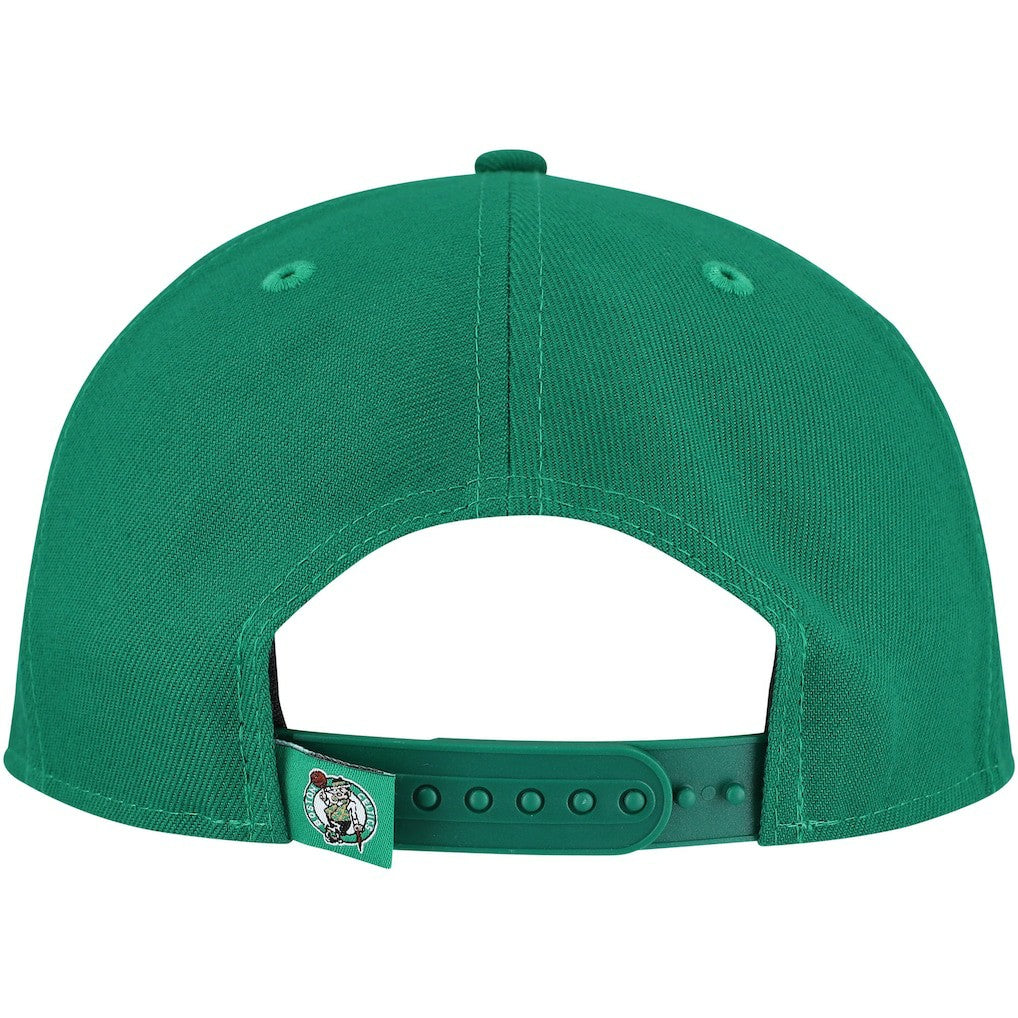 Boston Celtics Oversized Puff Print Logo Golfer Snapback Hat Kelly Green | New Era