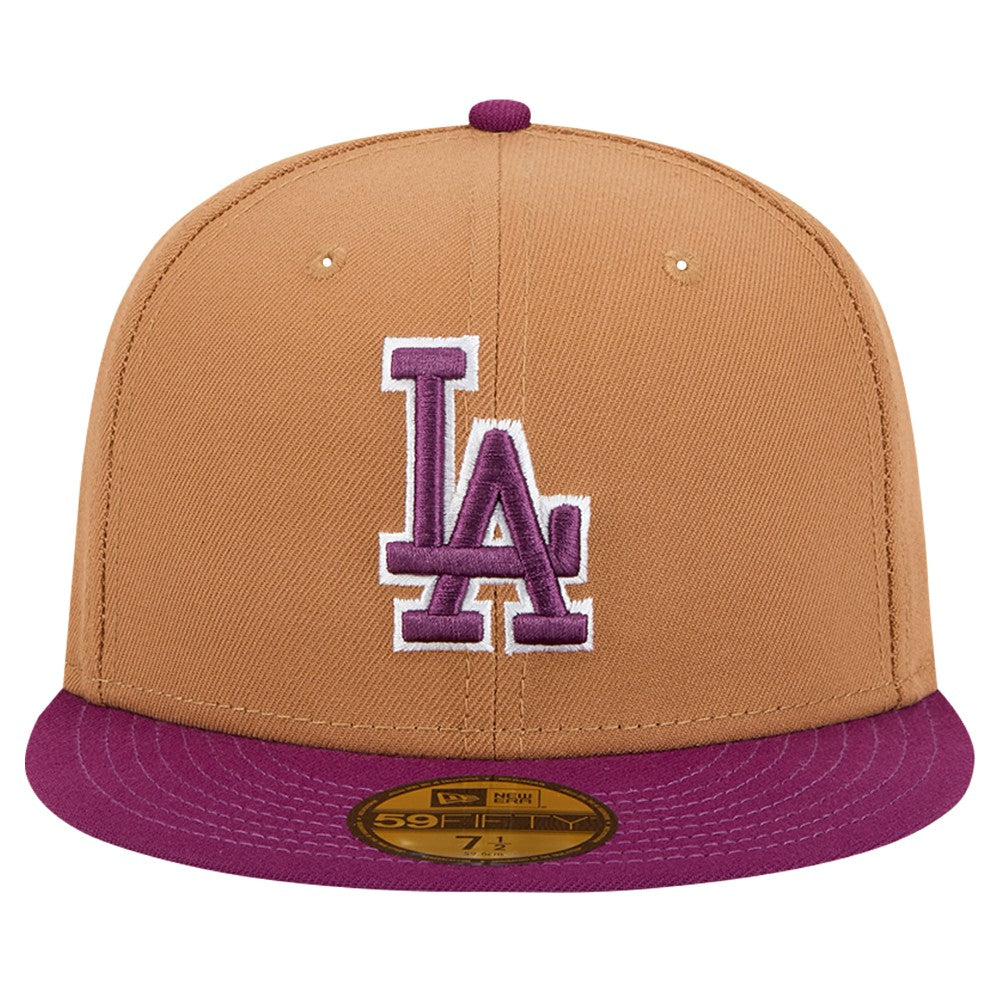 Los Angeles Dodgers New Era Two-Tone Color Pack 59FIFTY Fitted Hat - Brown/Purple - New Era Lifestyle
