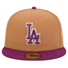 Los Angeles Dodgers New Era Two-Tone Color Pack 59FIFTY Fitted Hat - Brown/Purple - New Era Lifestyle