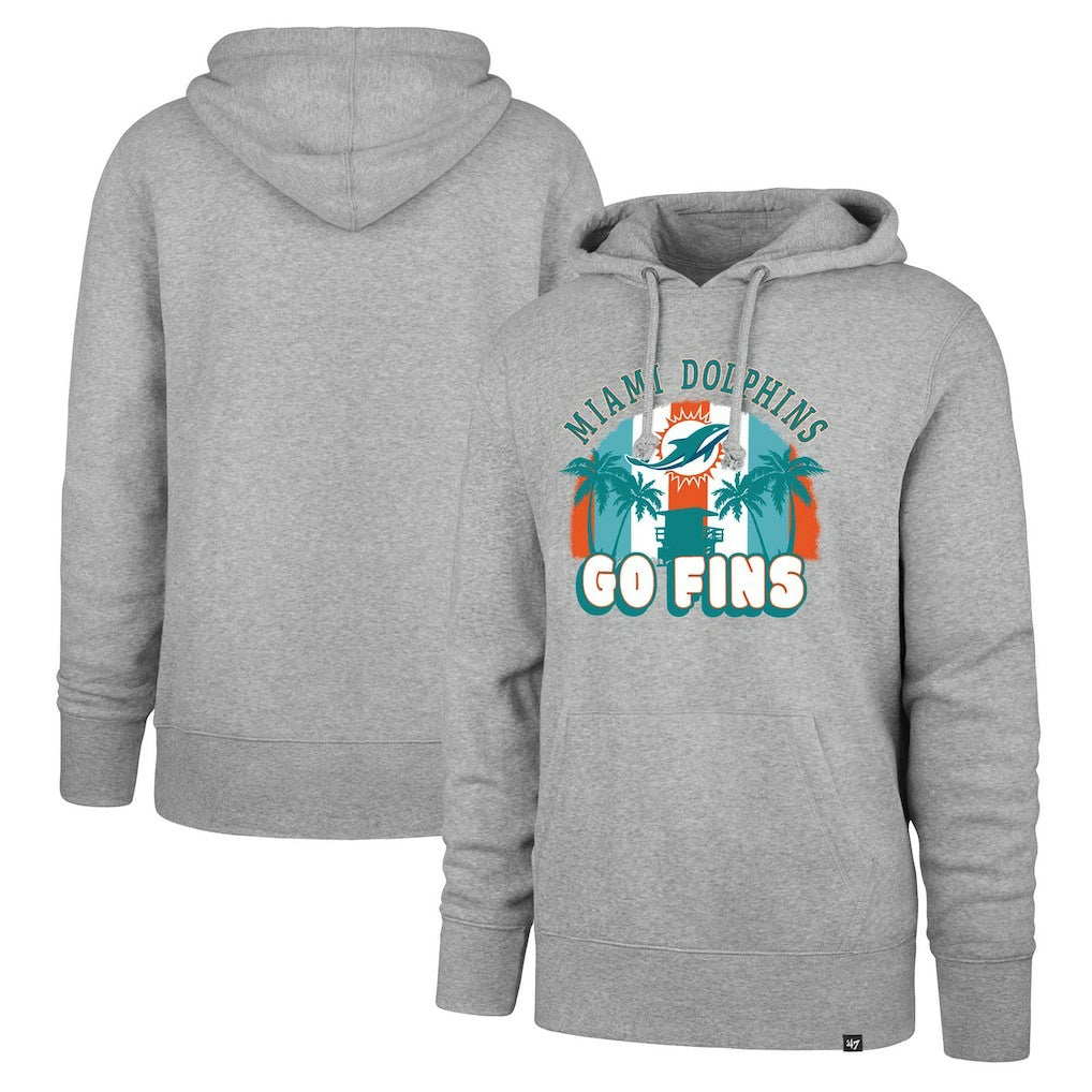 47 brand Miami Dolphins '47 Regional Headline Pullover Hoodie Gray