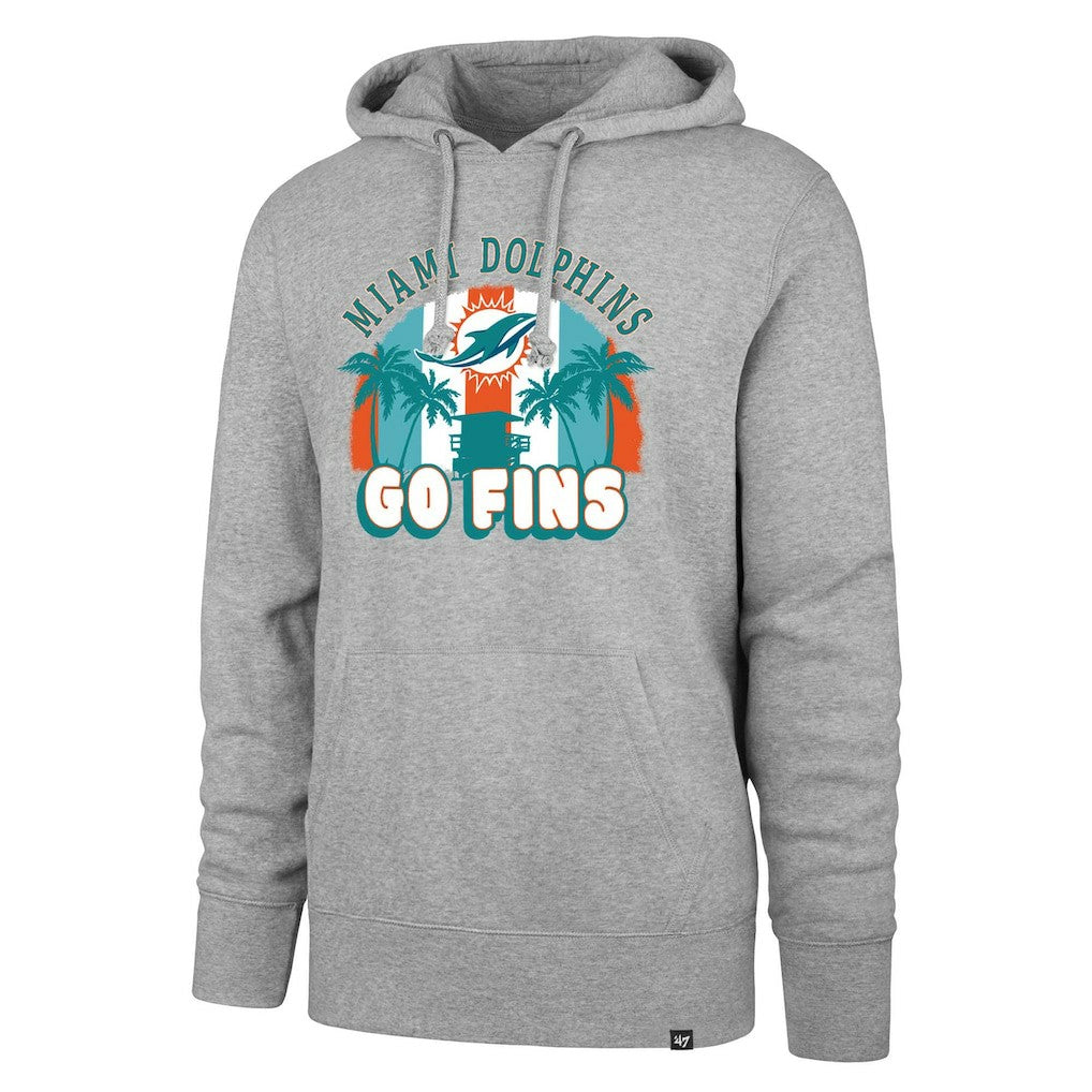 47 brand Miami Dolphins '47 Regional Headline Pullover Hoodie Gray