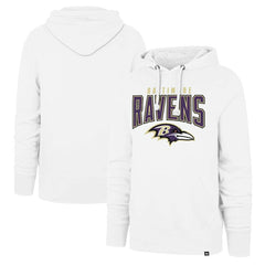 47 brand Baltimore Ravens '47 Elements Arch Headline Pullover Hoodie White