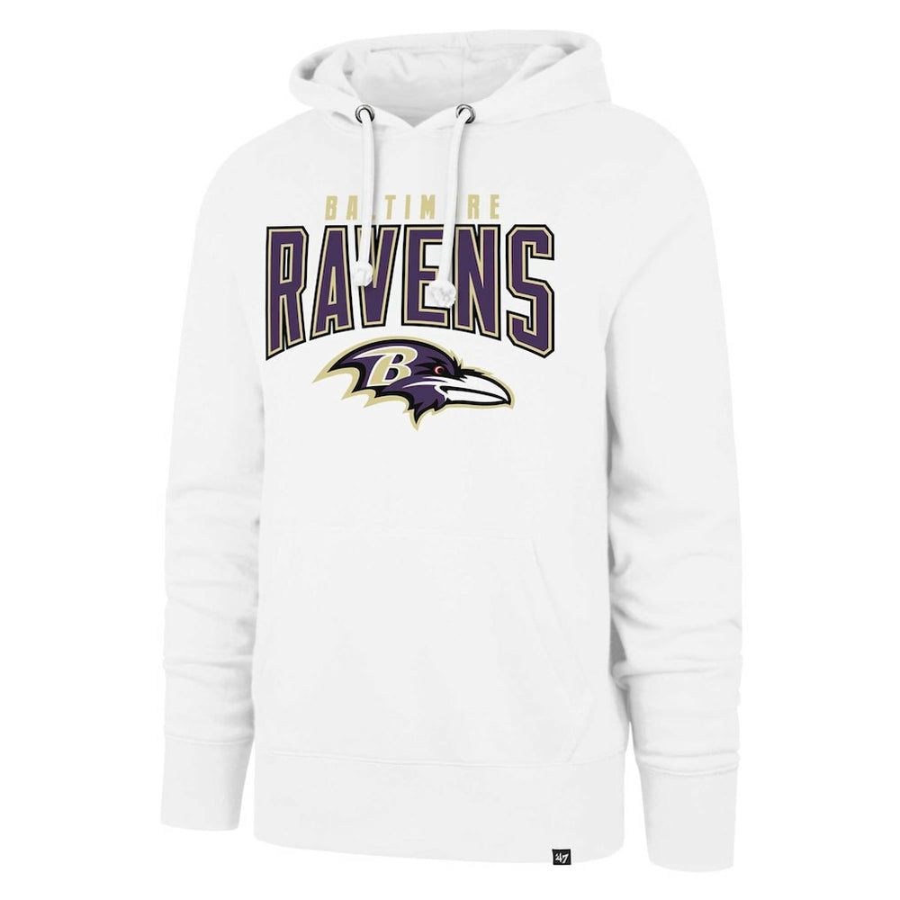 47 brand Baltimore Ravens '47 Elements Arch Headline Pullover Hoodie White