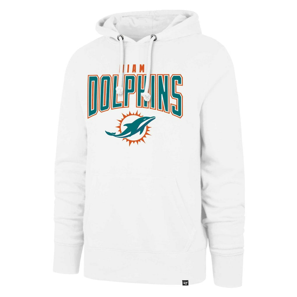 47 brand Miami Dolphins '47 Elements Arch Headline Pullover Hoodie White