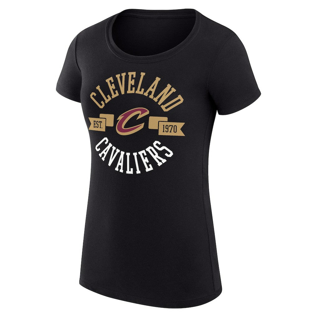Cleveland Cavaliers G-III 4Her by Carl Banks Women's Super-Slim Fit Lightweight Large City Logo T-Shirt Black