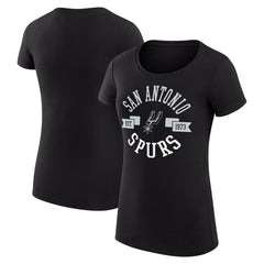 San Antonio Spurs G-III 4Her by Carl Banks Women's Super-Slim Fit Lightweight Large City Logo T-Shirt Black