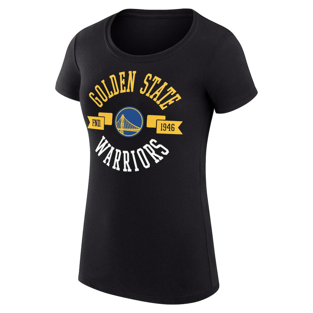 Golden State Warriors G-III 4Her by Carl Banks Women's Super-Slim Fit Lightweight Large City Logo T-Shirt Black