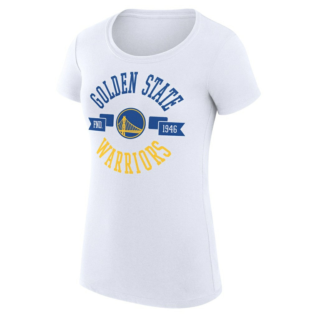 Golden State Warriors G-III 4Her by Carl Banks Women's Super-Slim Fit Lightweight Large City Logo T-Shirt White