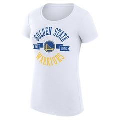 Golden State Warriors G-III 4Her by Carl Banks Women's Super-Slim Fit Lightweight Large City Logo T-Shirt White