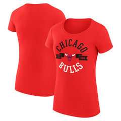 Chicago Bulls G-III 4Her by Carl Banks Women's Super-Slim Fit Lightweight Large City Logo T-Shirt Red