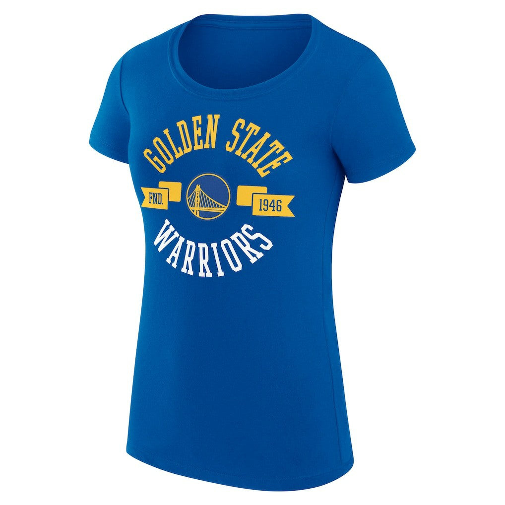 Golden State Warriors G-III 4Her by Carl Banks Women's Super-Slim Fit Lightweight Large City Logo T-Shirt Royal