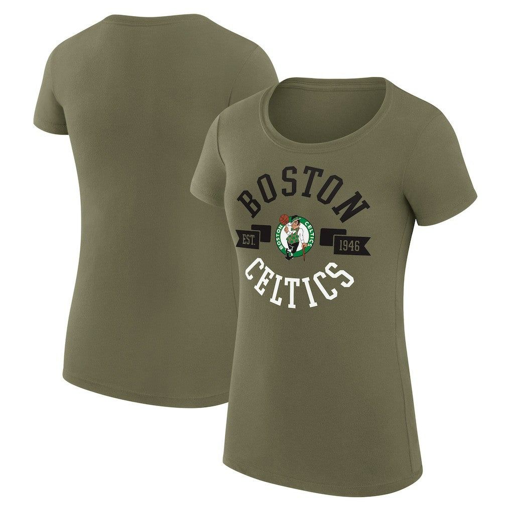 Boston Celtics G-III 4Her by Carl Banks Women's Super-Slim Fit Lightweight Large City Logo T-Shirt Green