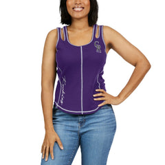 Colorado Rockies WEAR by Erin Andrews Women's Contrast Stitch Tank Top - Purple - MLB Sale