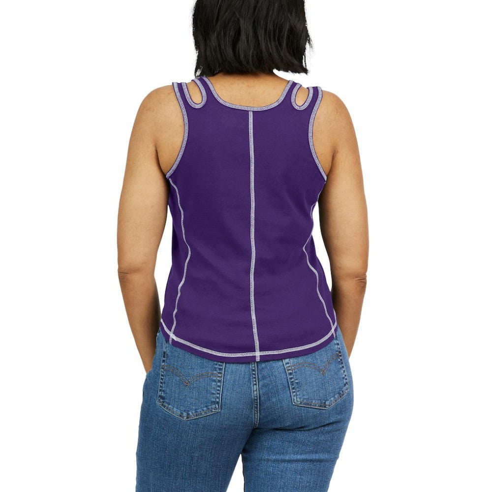Colorado Rockies WEAR by Erin Andrews Women's Contrast Stitch Tank Top - Purple - MLB Sale