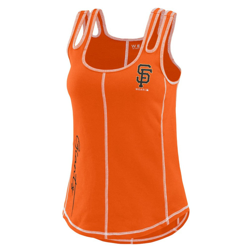 San Francisco Giants WEAR by Erin Andrews Women's Contrast Stitch Tank Top - Orange - MLB Online