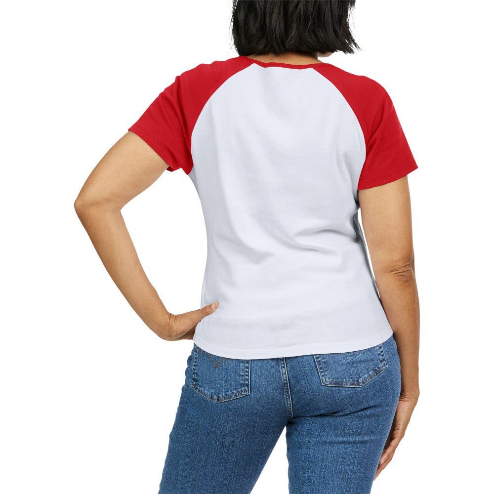 St. Louis Cardinals WEAR by Erin Andrews Women's Fitted Henley Raglan T-Shirt - White/Red - MLB Discount