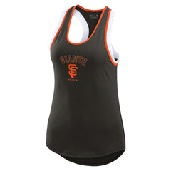 San Francisco Giants WEAR by Erin Andrews Women's Colorblock Racerback Tank Top - Black - MLB Sale