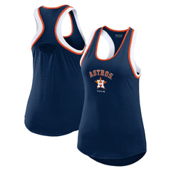 Houston Astros WEAR by Erin Andrews Women's Colorblock Racerback Tank Top - Navy - MLB Lifestyle