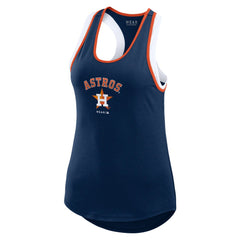 Houston Astros WEAR by Erin Andrews Women's Colorblock Racerback Tank Top - Navy - MLB Lifestyle