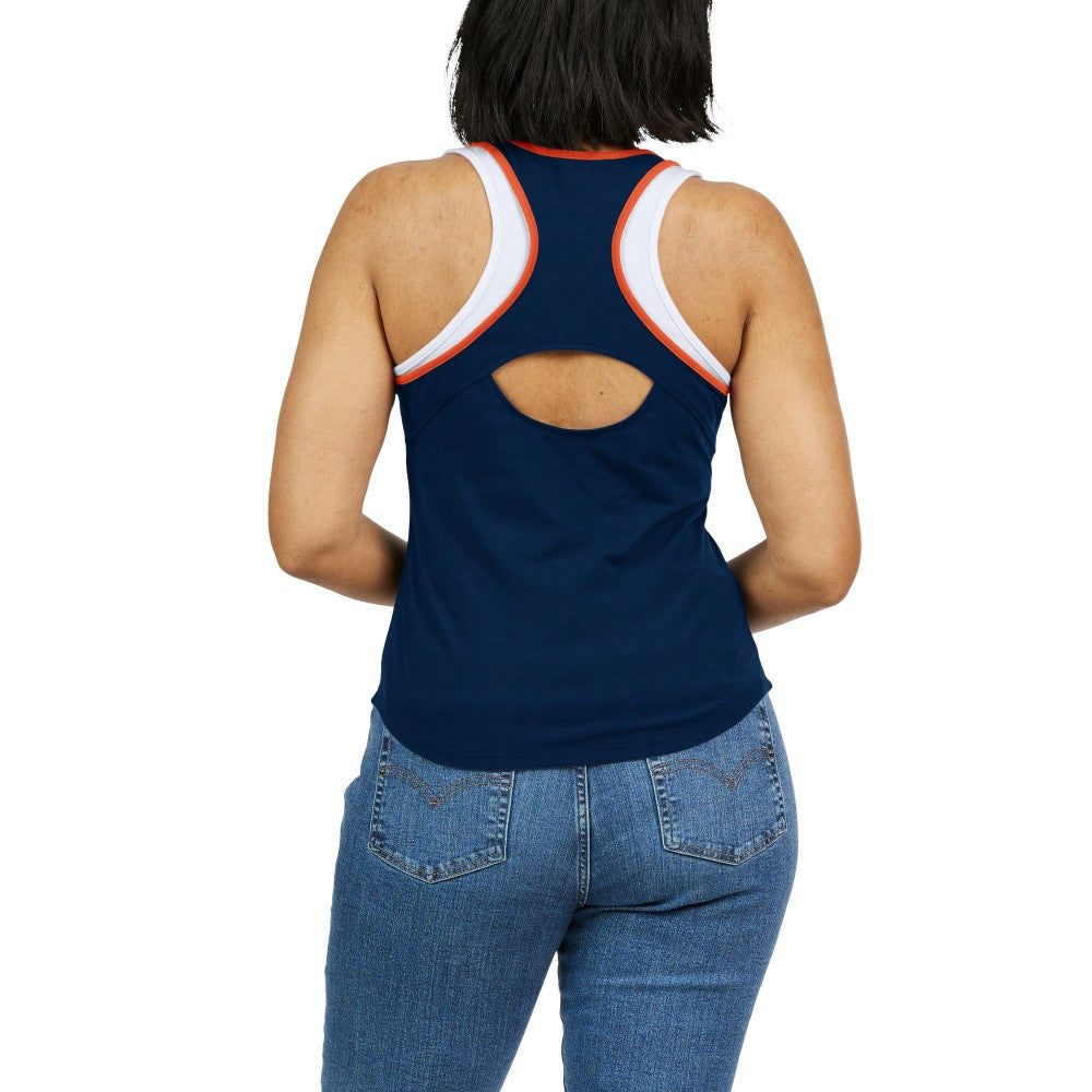Houston Astros WEAR by Erin Andrews Women's Colorblock Racerback Tank Top - Navy - MLB Lifestyle