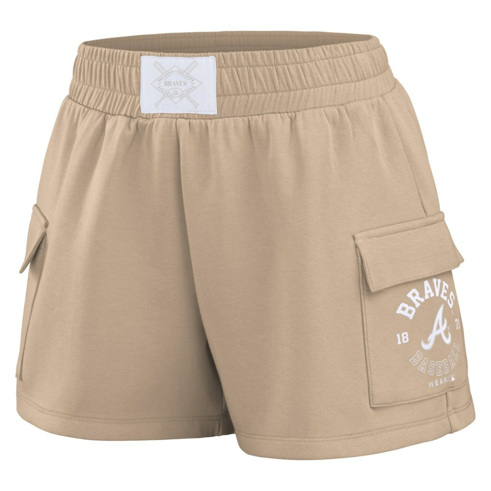 Atlanta Braves WEAR by Erin Andrews Women's Shorts - Tan - MLB Sale