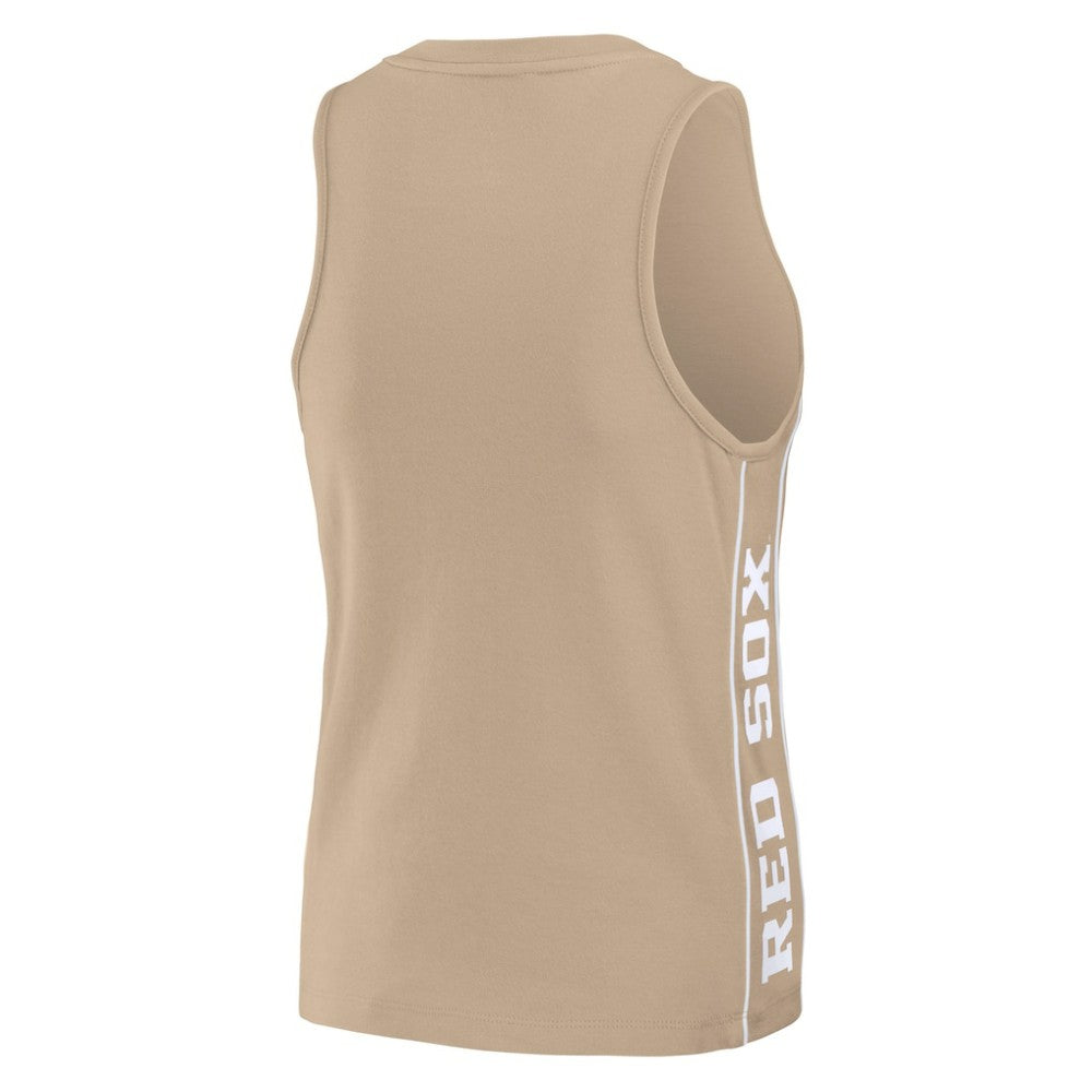 Boston Red Sox WEAR by Erin Andrews Women's Tonal Tank Top - Tan - MLB Discount