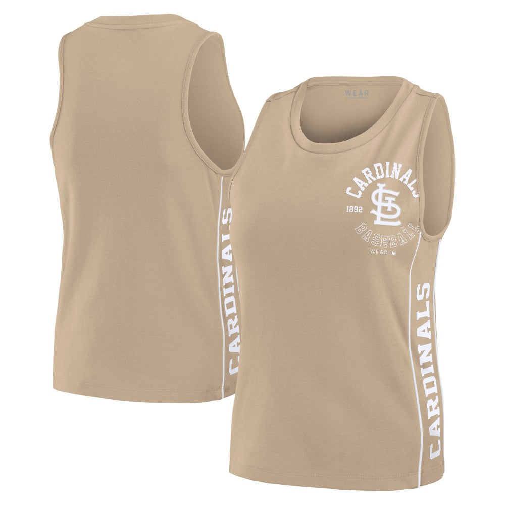St. Louis Cardinals WEAR by Erin Andrews Women's Tonal Tank Top - Tan - MLB on Sale