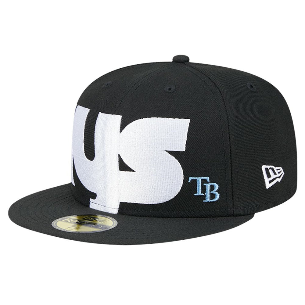 Tampa Bay Rays New Era Checkered Undervisor 59FIFTY Fitted Hat - Black - New Era Discount