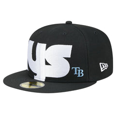 Tampa Bay Rays New Era Checkered Undervisor 59FIFTY Fitted Hat - Black - New Era Discount