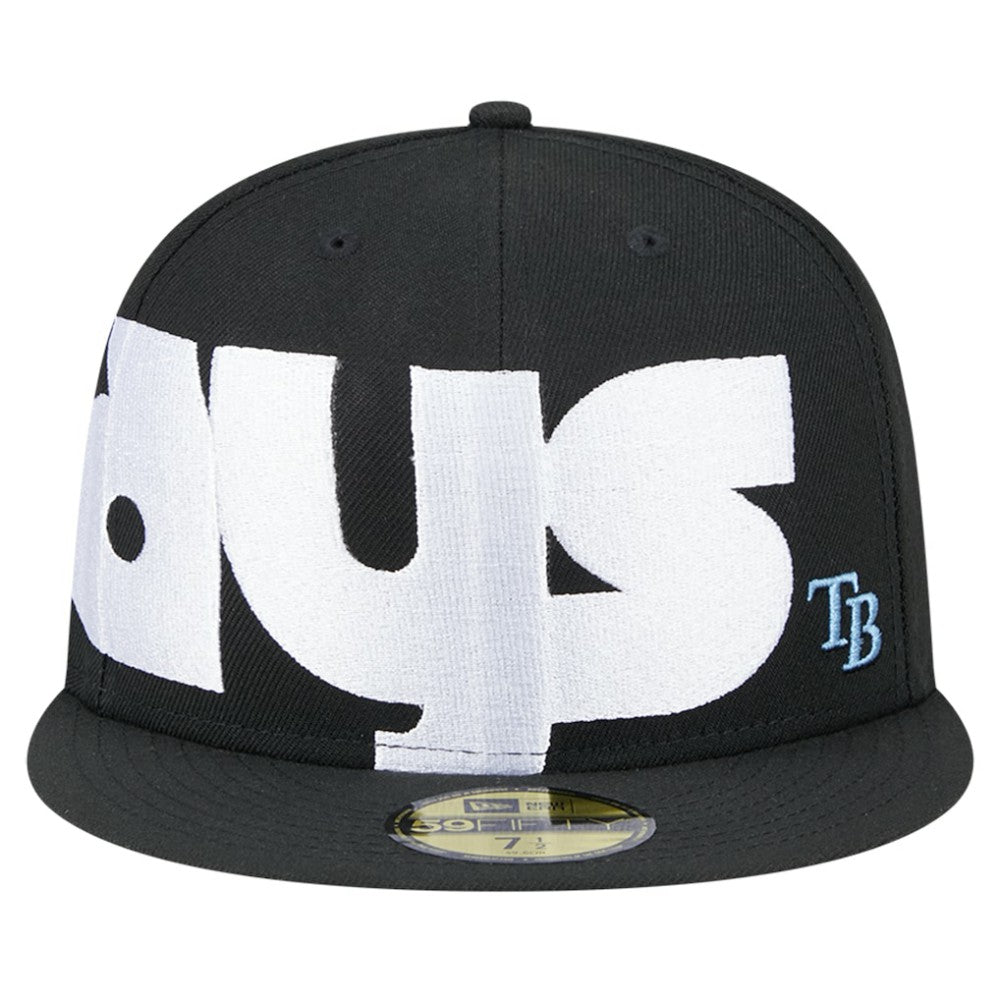 Tampa Bay Rays New Era Checkered Undervisor 59FIFTY Fitted Hat - Black - New Era Discount
