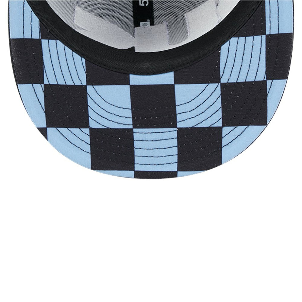 Tampa Bay Rays New Era Checkered Undervisor 59FIFTY Fitted Hat - Black - New Era Discount