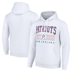 New England Patriots Starter Unisex Throwback Logo Pullover Hoodie White