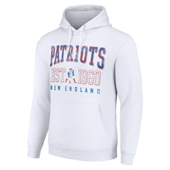 New England Patriots Starter Unisex Throwback Logo Pullover Hoodie White