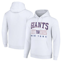 New York Giants Starter Unisex Throwback Logo Pullover Hoodie White